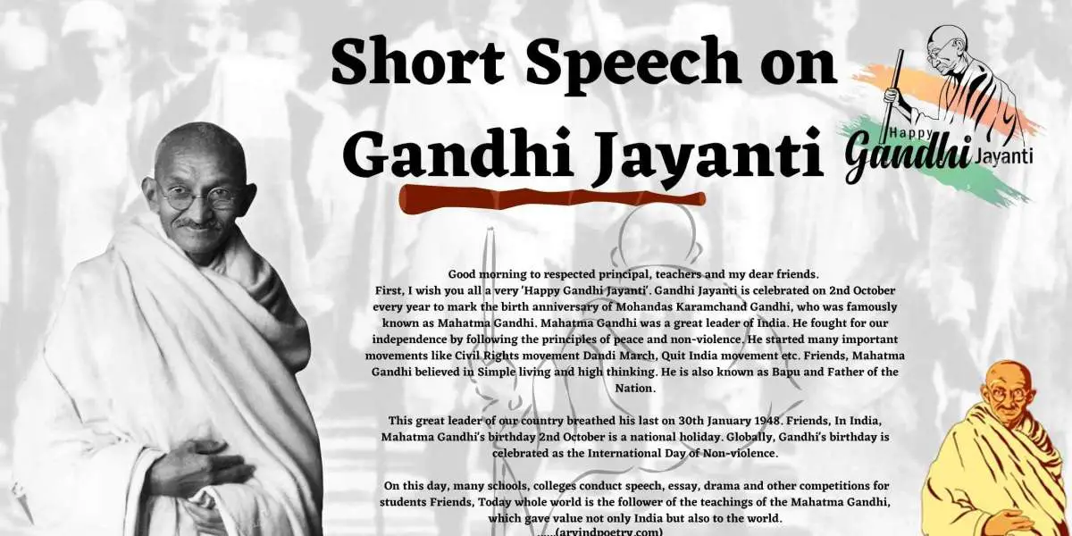 Gandhi Jayanti speech 2022: These easy speeches can be given on October 2, Gandhi Jayanti