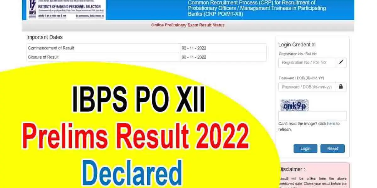 IBPS PO Prelims Result 2022: PO Result released on ibps.in, check from this direct link