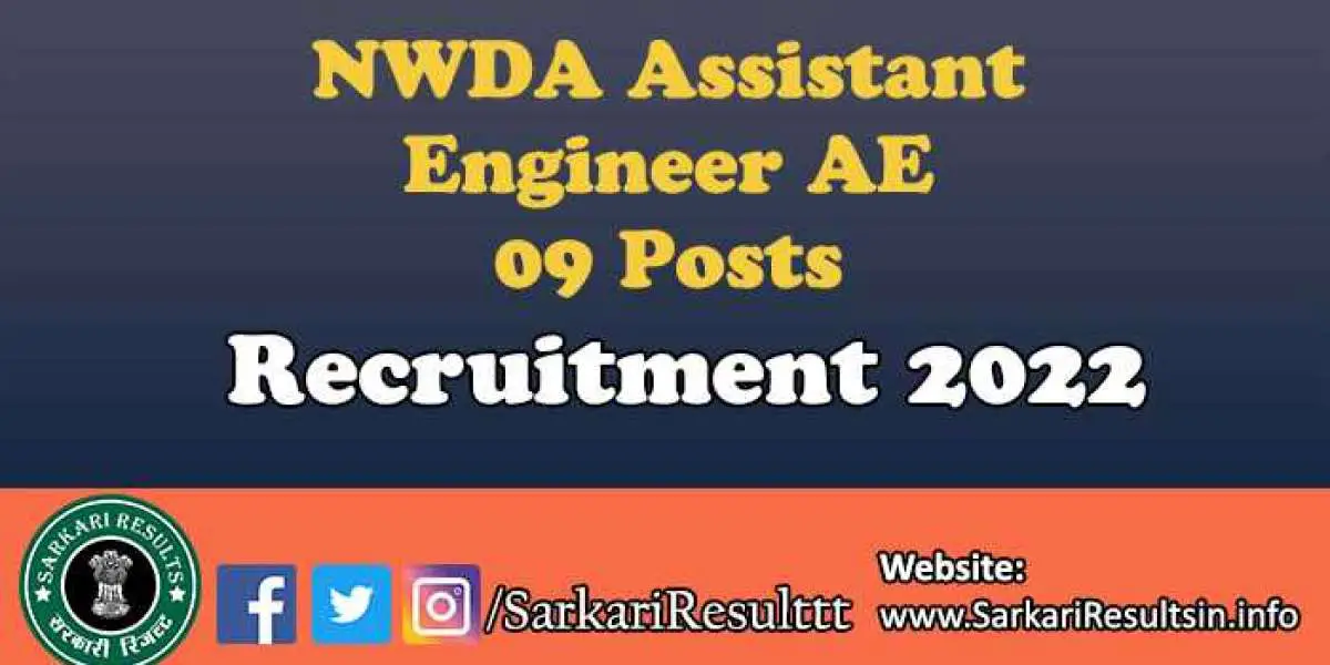 NWDA Recruitment 2022: Recruitment to the posts of Assistant Engineer, selection will be done on the basis of GATE score