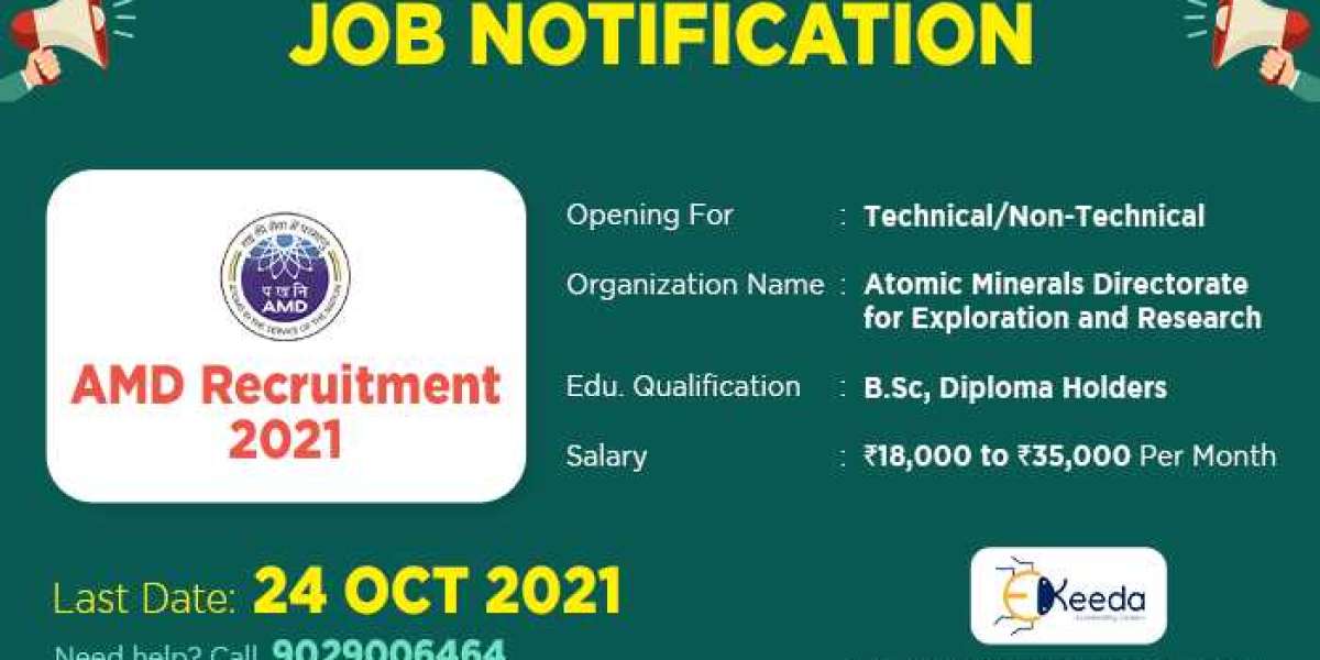 AMD Recruitment 2021: Recruitment for 124 Technician and other posts in Atomic Minerals Directorate, see details